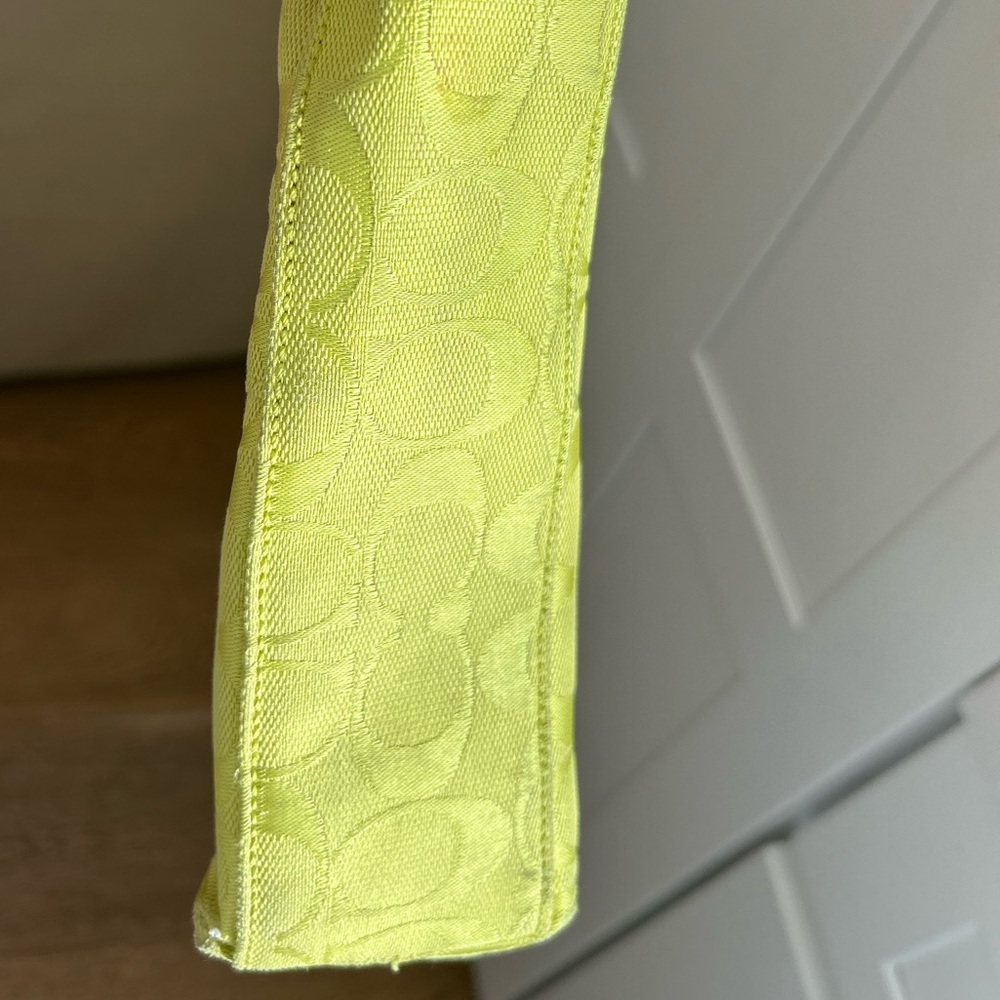 Rare Vintage Y2K Coach Neon Yellow Green Baguette Shoulder Bag - Picture 8 of 8